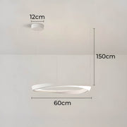 Reed Beam Acrylic Ring Chandelier — gallery image 31