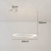 Reed Beam Acrylic Ring Chandelier — gallery image 15
