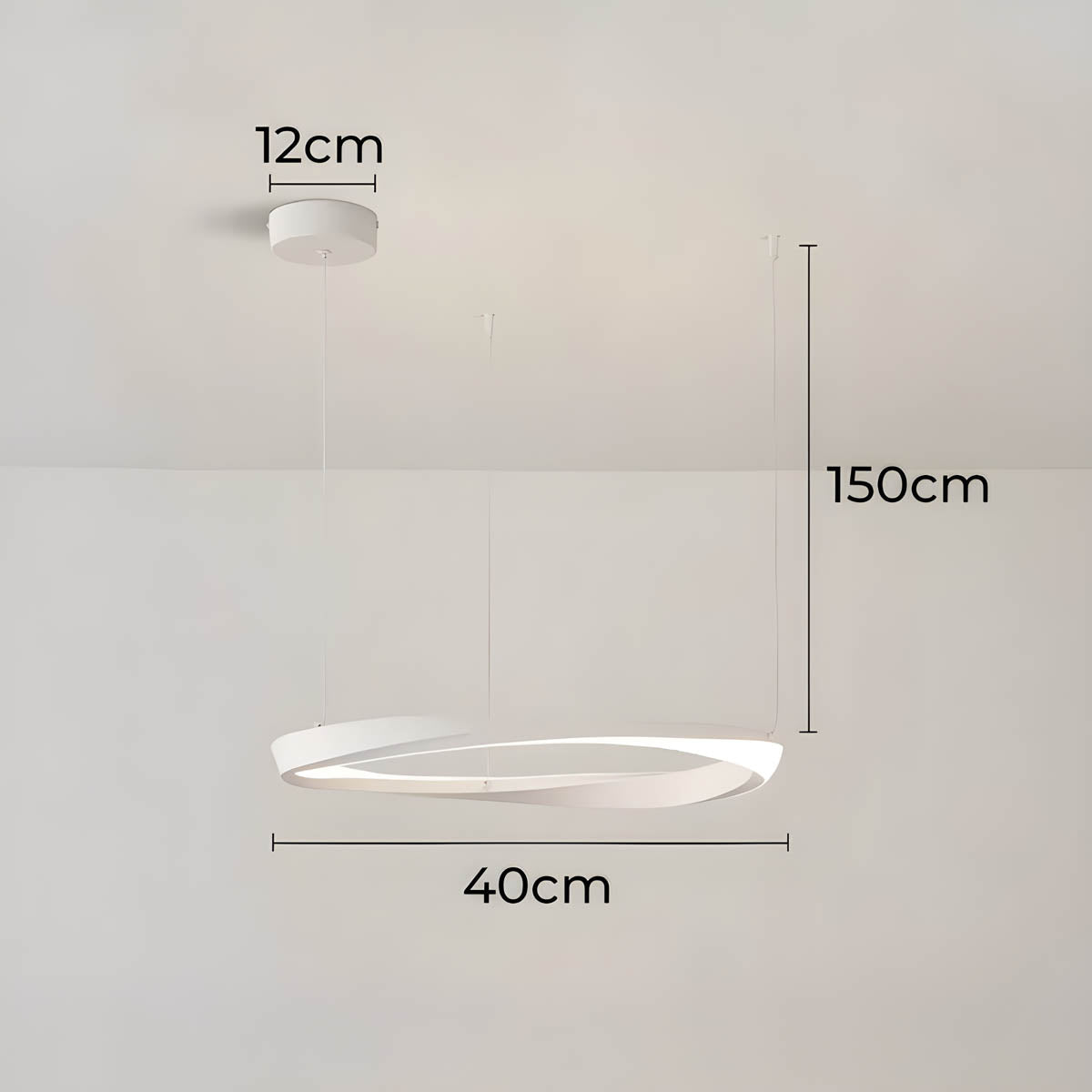 Reed Beam Acrylic Ring Chandelier — gallery image 15