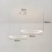 Reed Beam Acrylic Ring Chandelier — gallery image 30