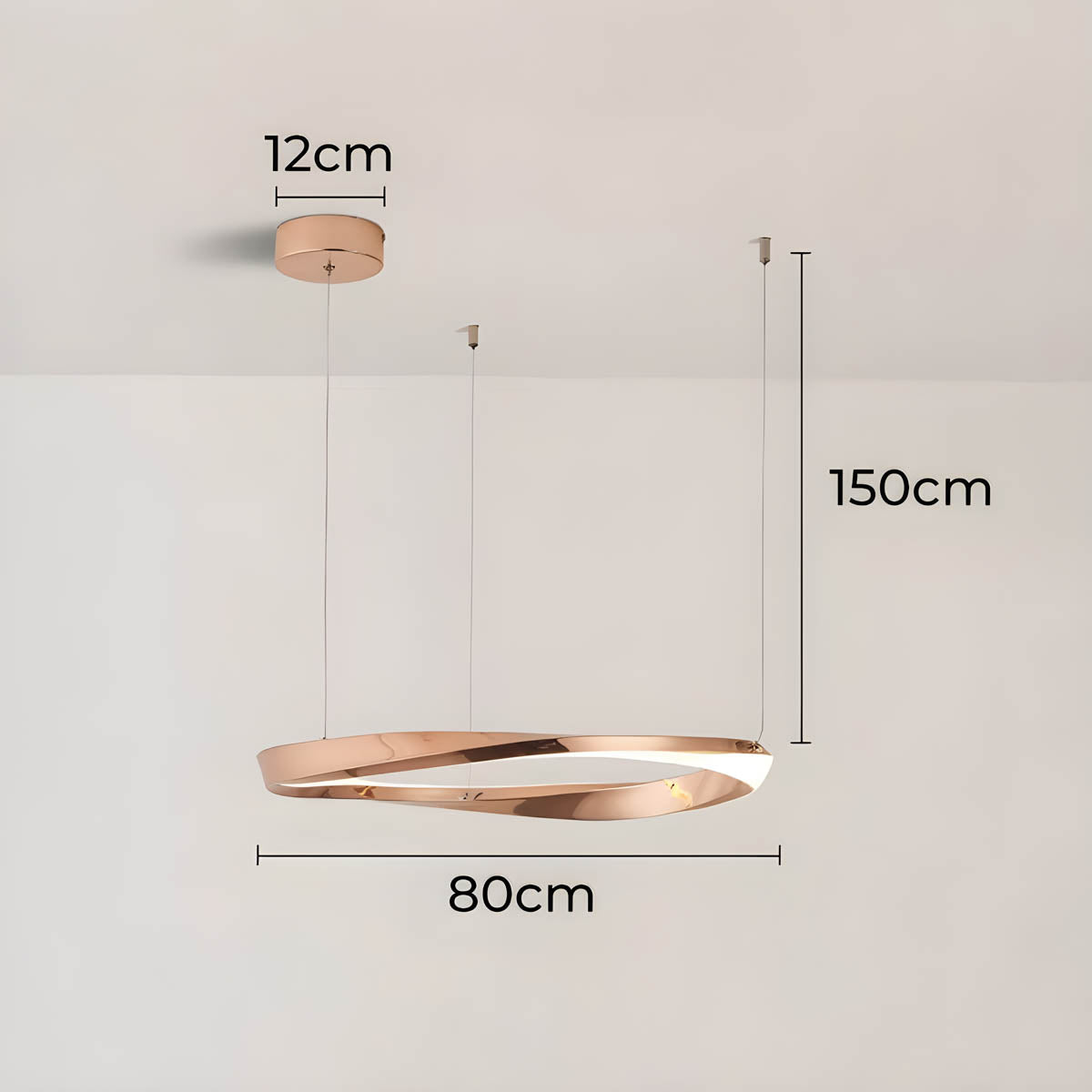 Reed Beam Acrylic Ring Chandelier — gallery image 9