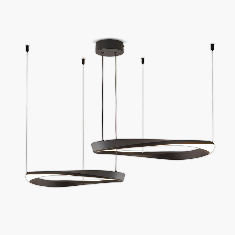 Reed Beam Acrylic Ring Chandelier — gallery image 1