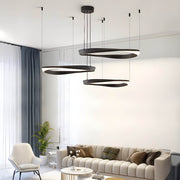 Reed Beam Acrylic Ring Chandelier — gallery image 3