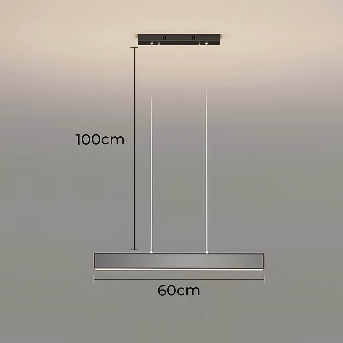 Fenwick Beam Acrylic Linear Chandelier — gallery image 13