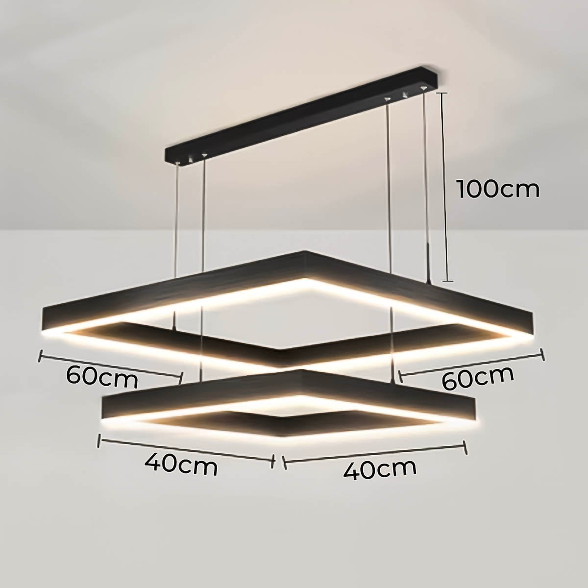 Fenwick Beam Acrylic Linear Chandelier — gallery image 23