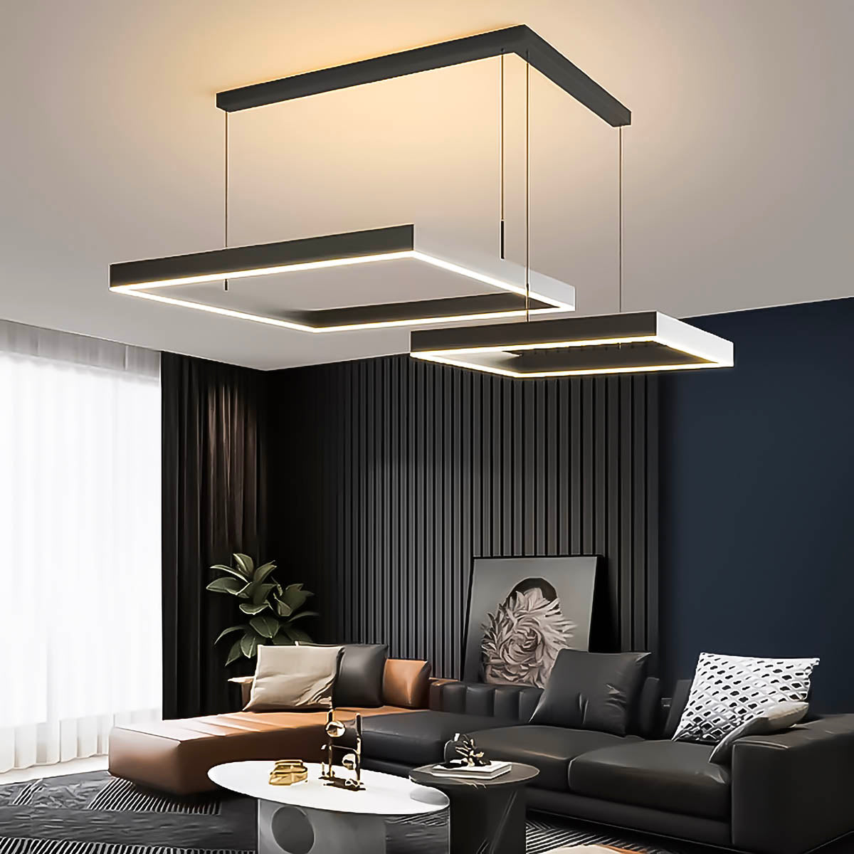 Fenwick Beam Acrylic Linear Chandelier — gallery image 6