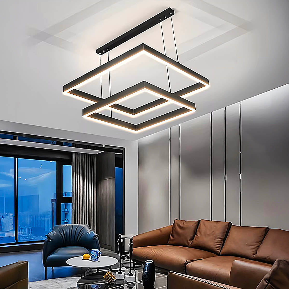 Fenwick Beam Acrylic Linear Chandelier — gallery image 5