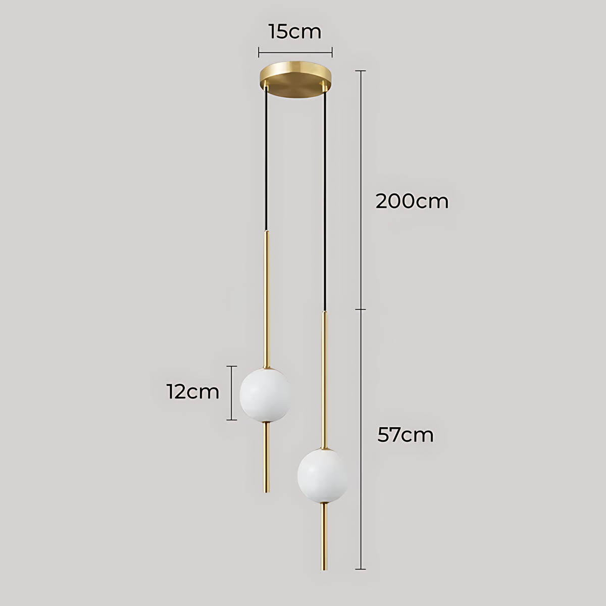 Birch Beam Glass Pendant Light — gallery image 16