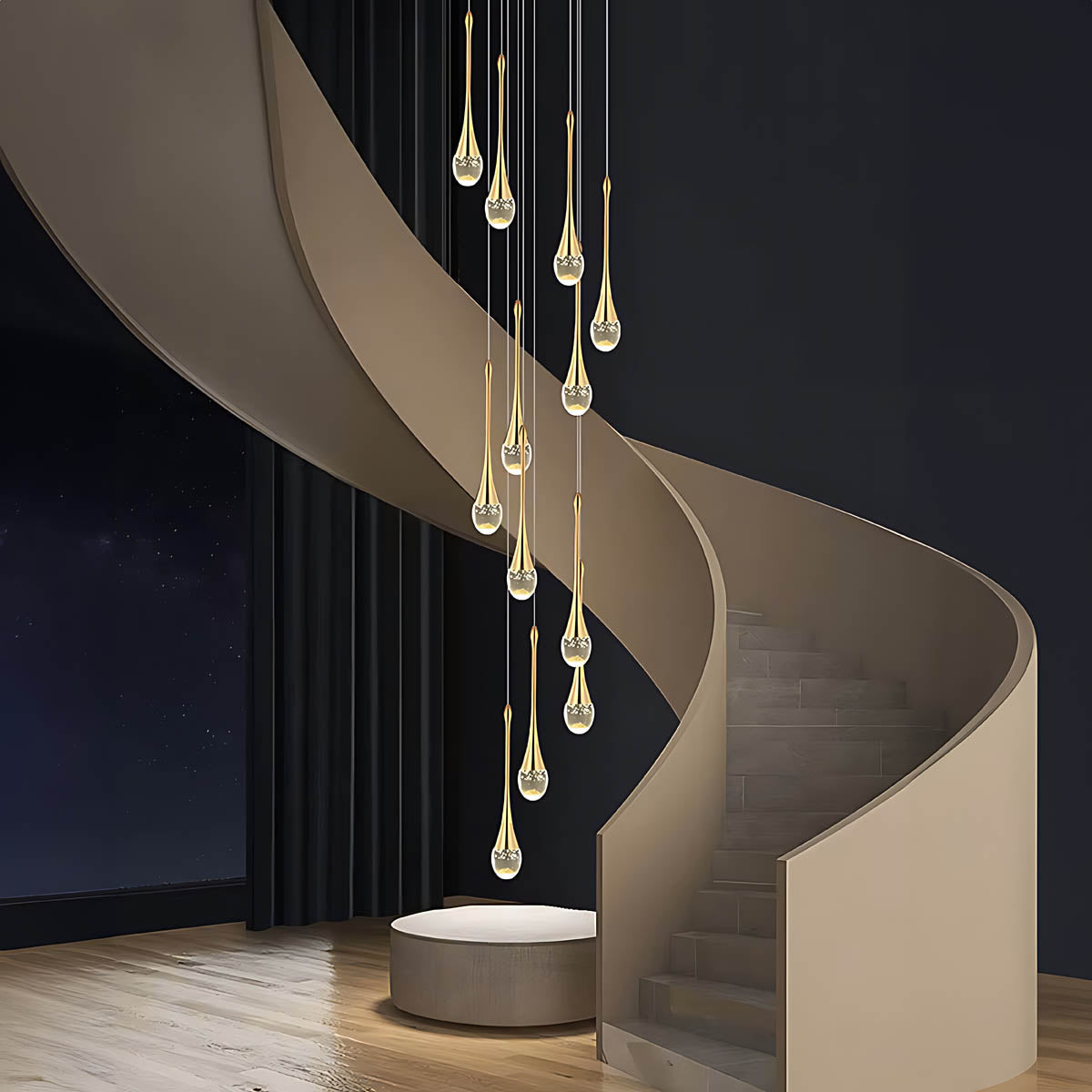 Sequoia Beam Crystal Chandelier — gallery image 3