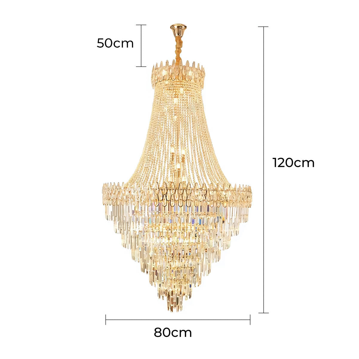 Hazel Beam Crystal Chandelier — gallery image 14