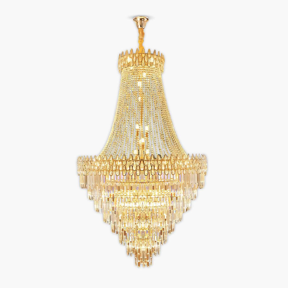Hazel Beam Crystal Chandelier — gallery image 1