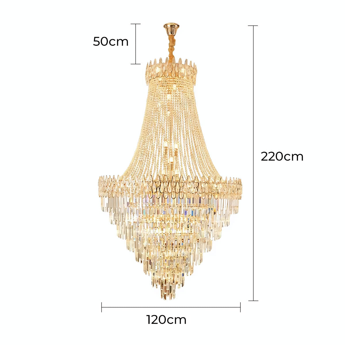Hazel Beam Crystal Chandelier — gallery image 16