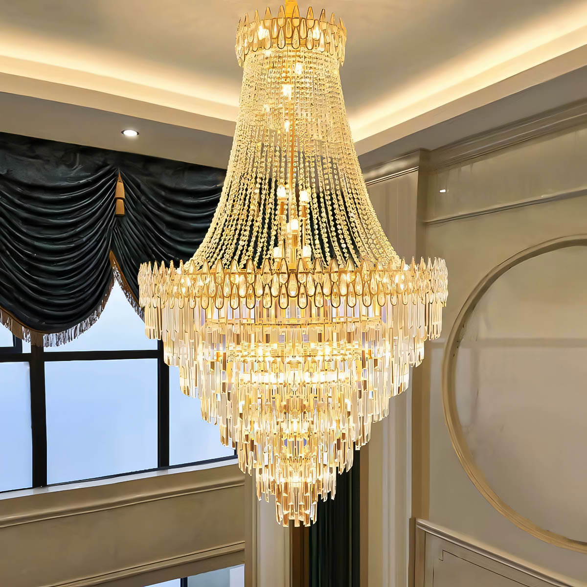 Hazel Beam Crystal Chandelier — gallery image 5