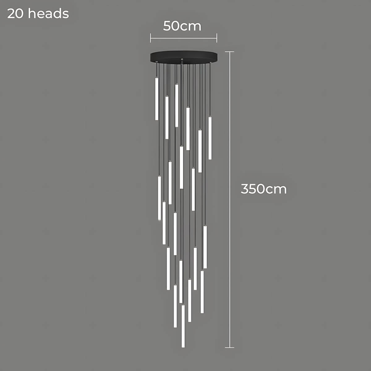 Lindenwood Beam Aluminum Chandelier — gallery image 23