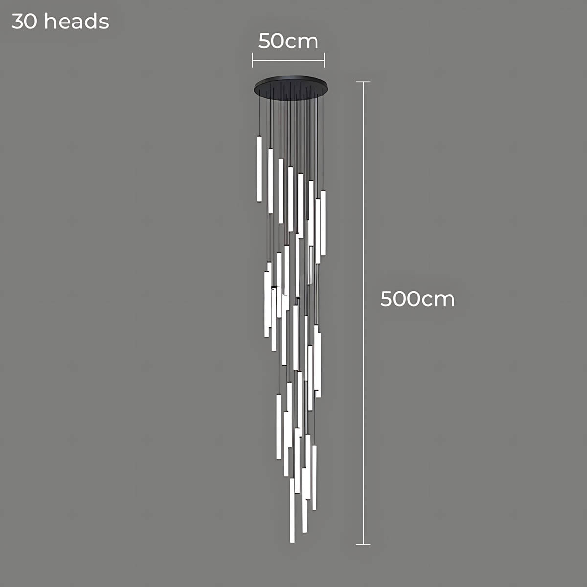 Lindenwood Beam Aluminum Chandelier — gallery image 21