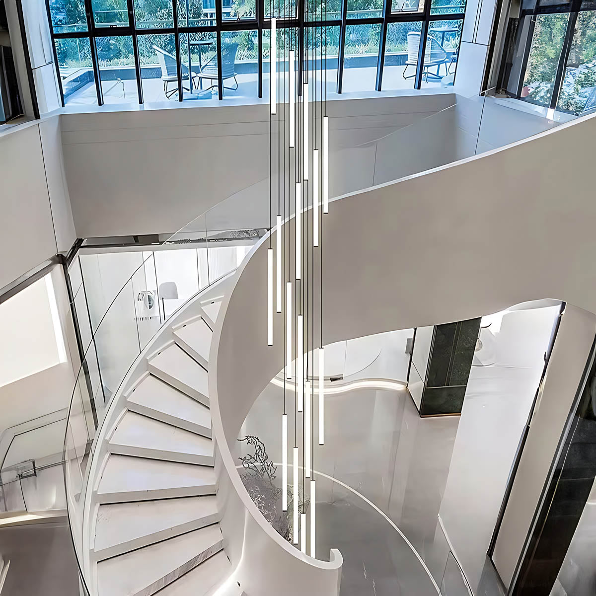 Lindenwood Beam Aluminum Chandelier — gallery image 7