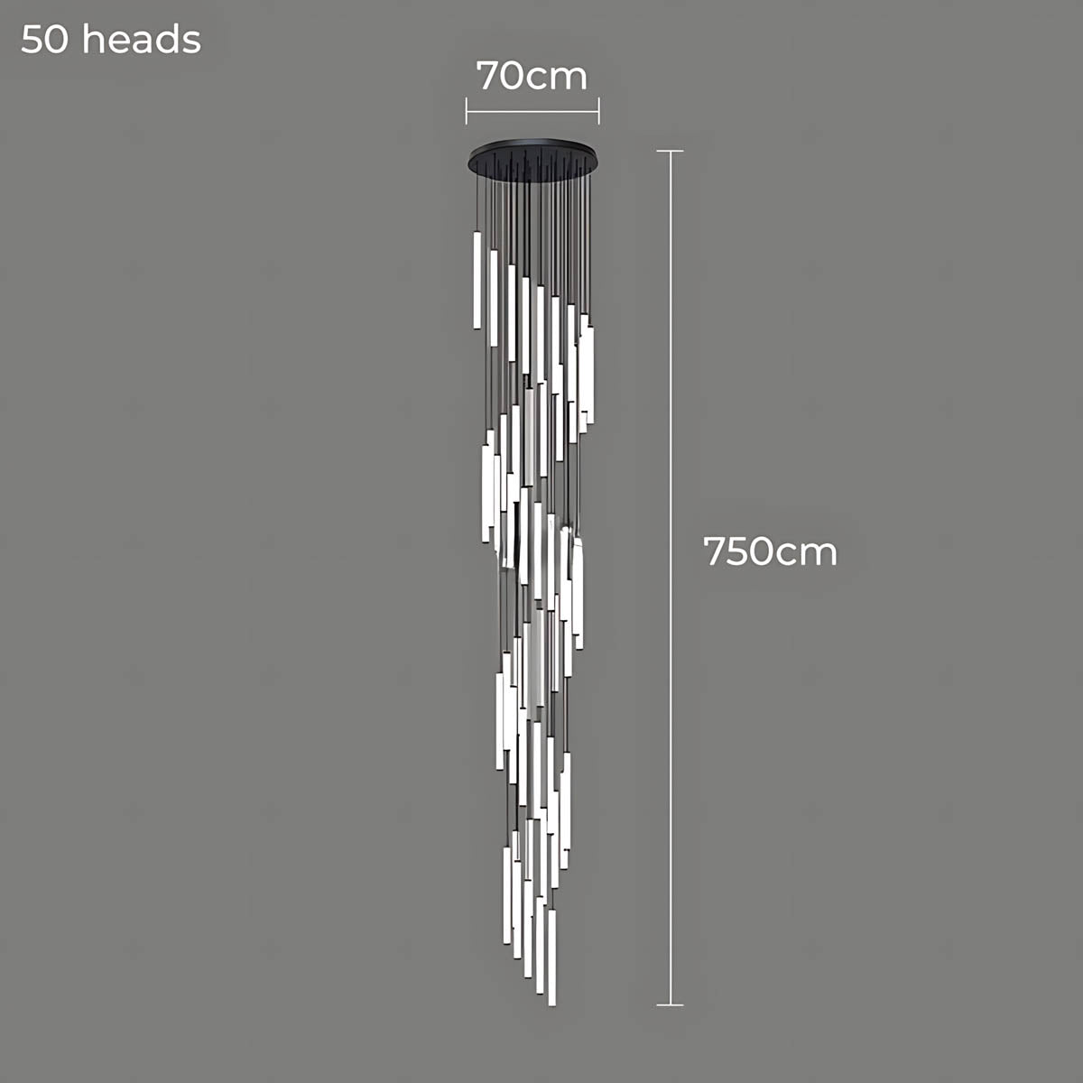 Lindenwood Beam Aluminum Chandelier — gallery image 24