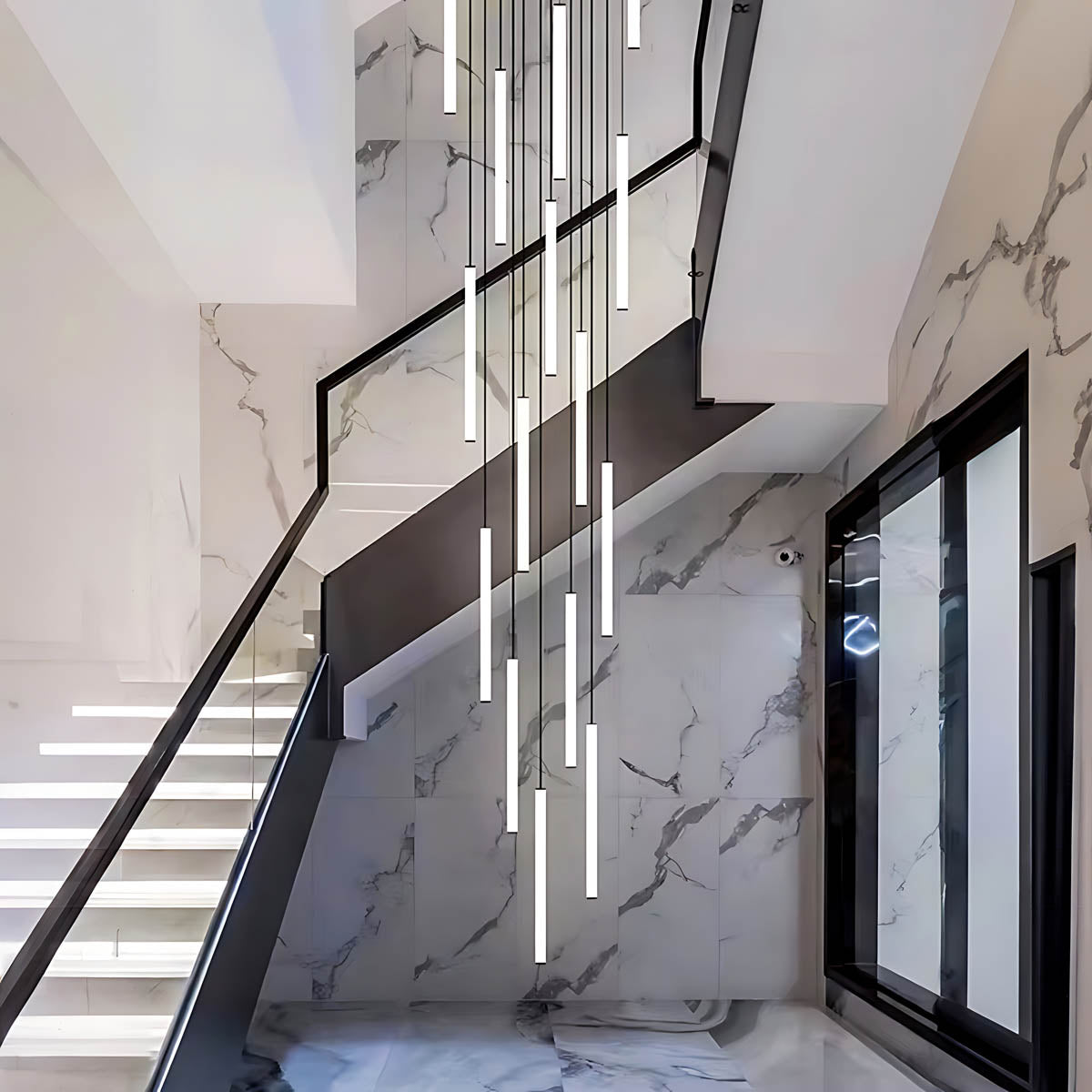 Lindenwood Beam Aluminum Chandelier — gallery image 3