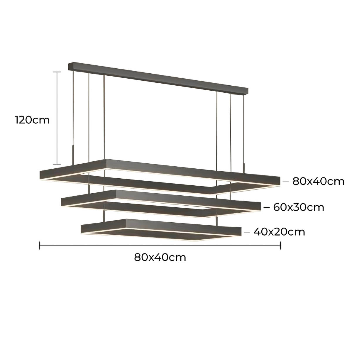 Thistle Beam Acrylic Linear Chandelier — gallery image 20