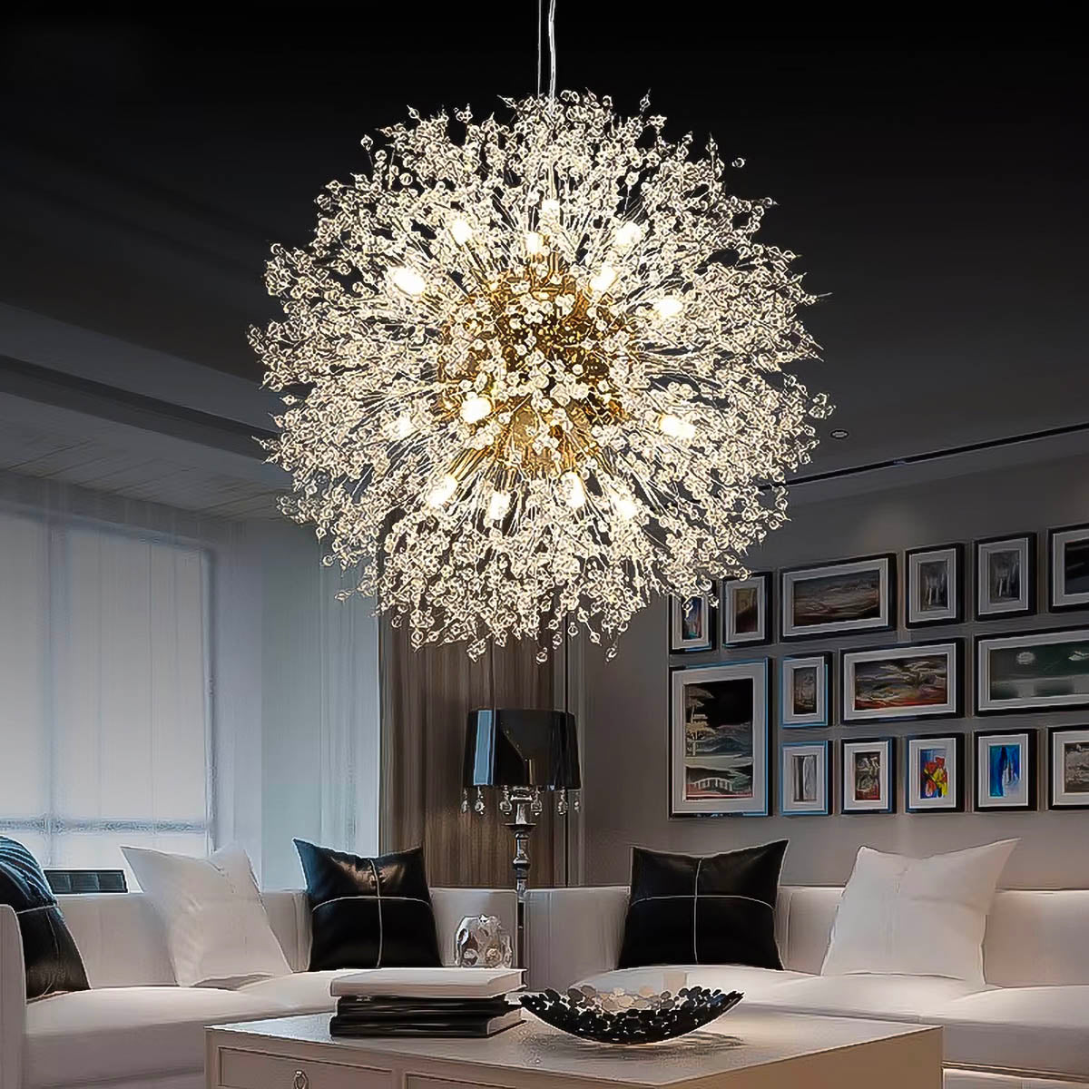 Fennel Beam Crystal Chandelier — gallery image 2