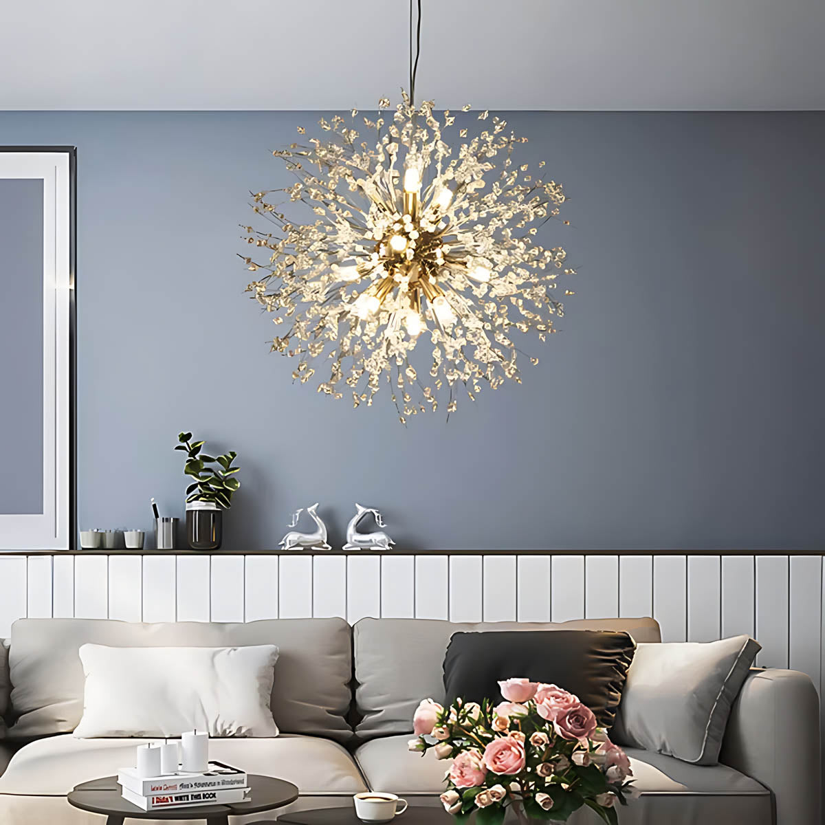 Fennel Beam Crystal Chandelier — gallery image 3