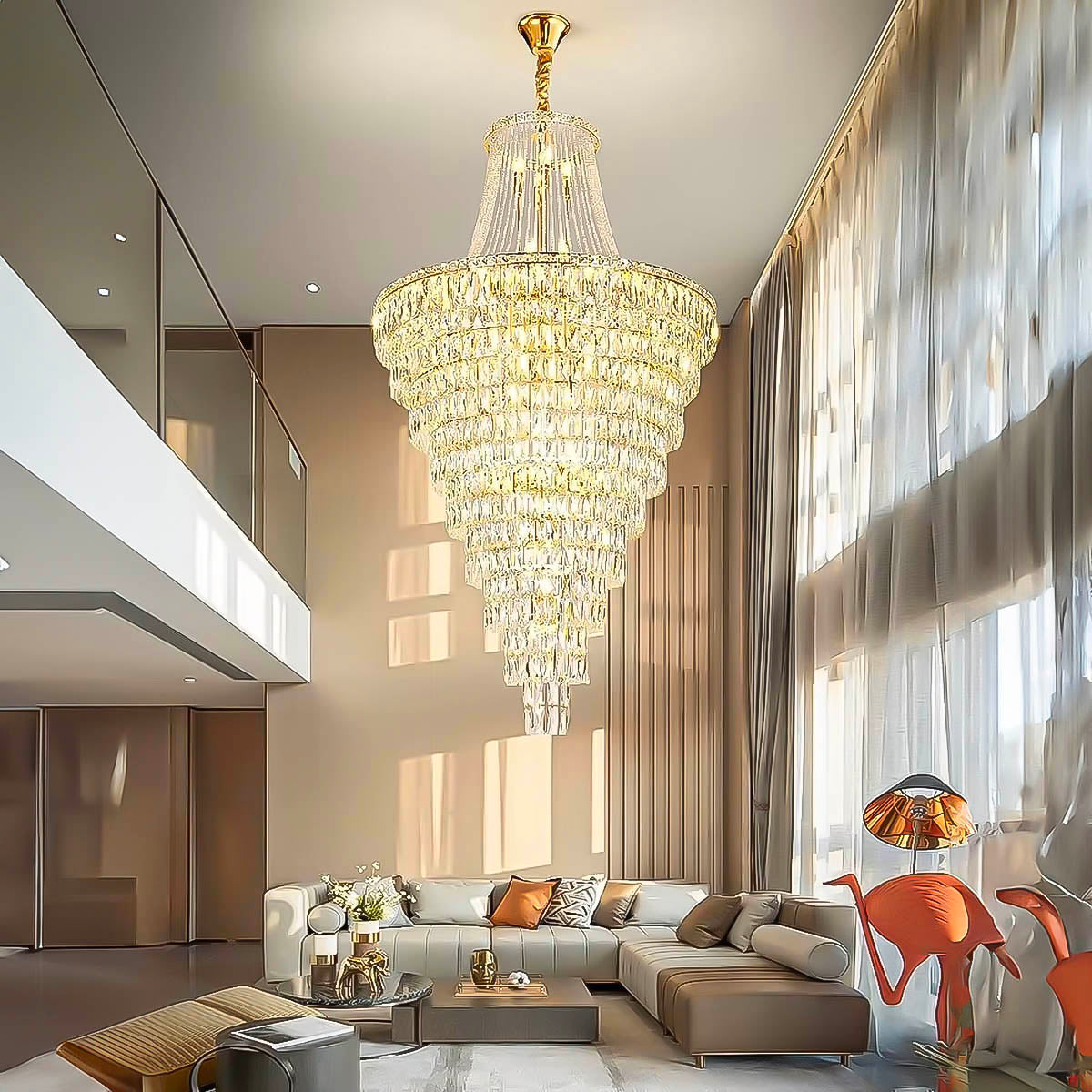 Haddon Beam Crystal Chandelier — gallery image 4