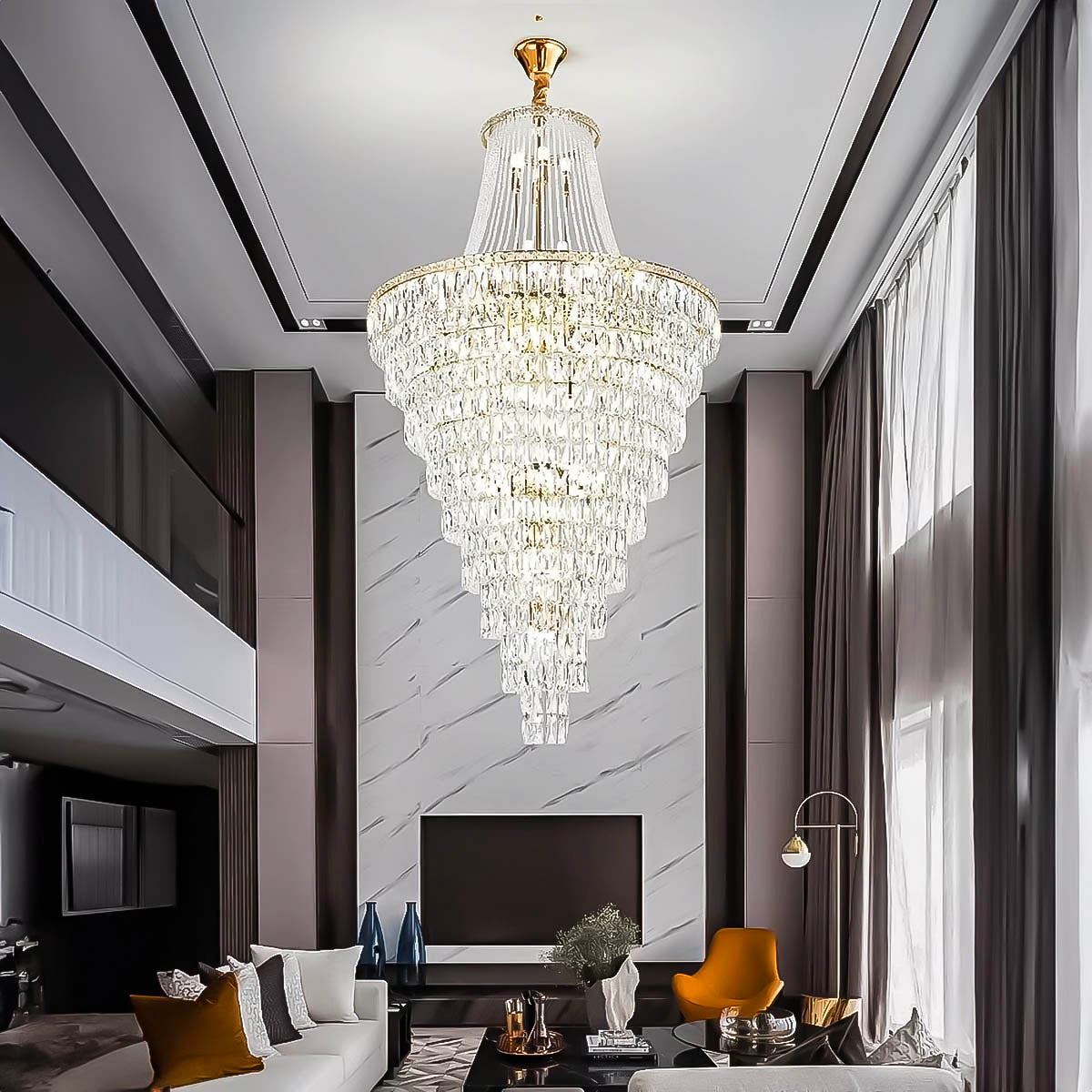 Haddon Beam Crystal Chandelier — gallery image 5