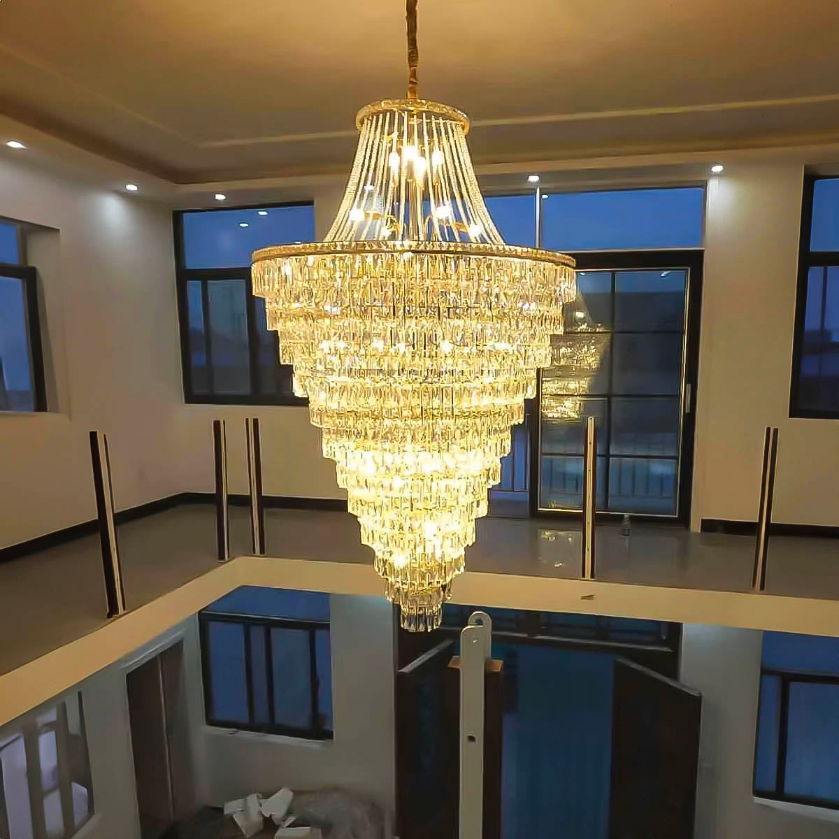 Haddon Beam Crystal Chandelier — gallery image 7