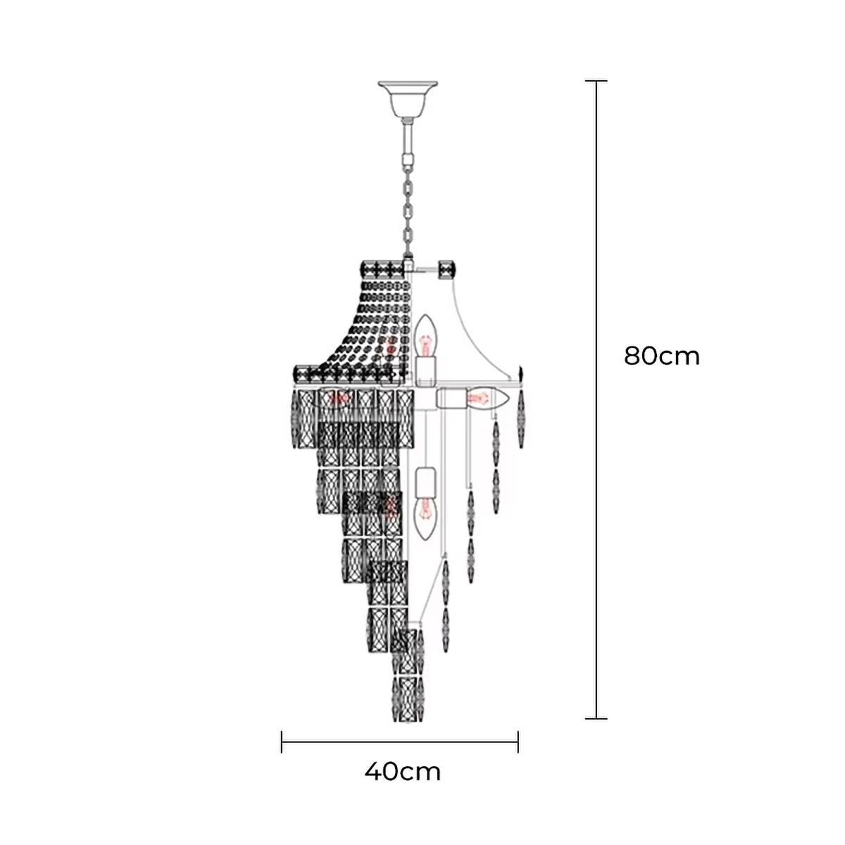 Haddon Beam Crystal Chandelier — gallery image 11
