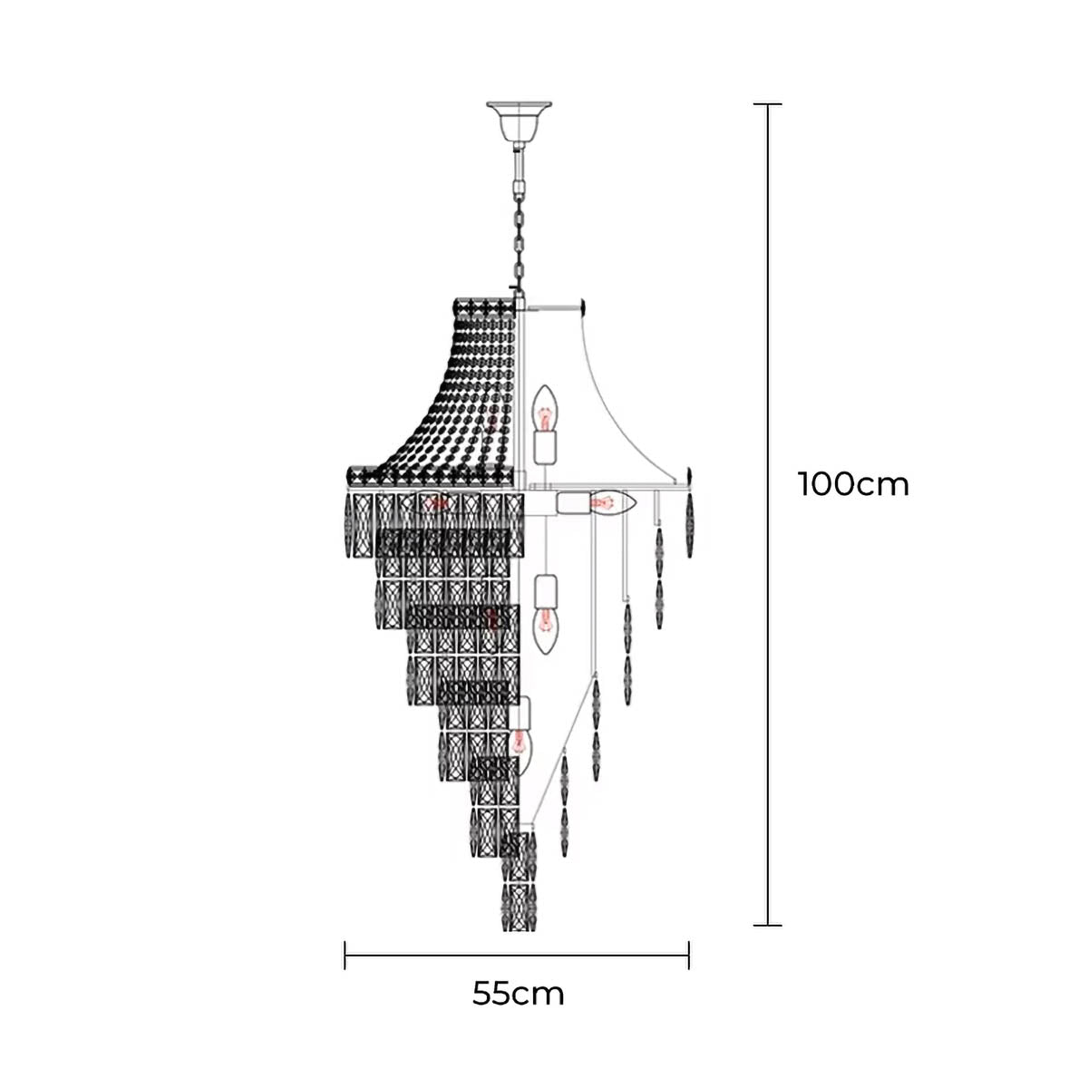 Haddon Beam Crystal Chandelier — gallery image 12