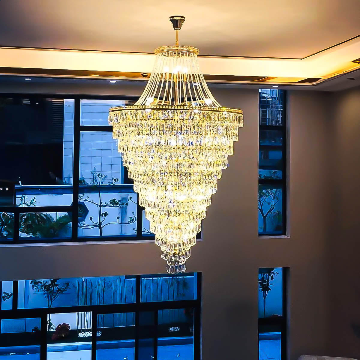 Haddon Beam Crystal Chandelier — gallery image 8