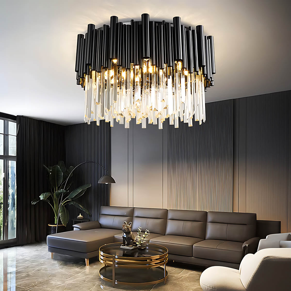 Briarwood Beam Crystal Chandelier — gallery image 3