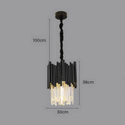 Chestnut Beam Crystal Chandelier — gallery image 14