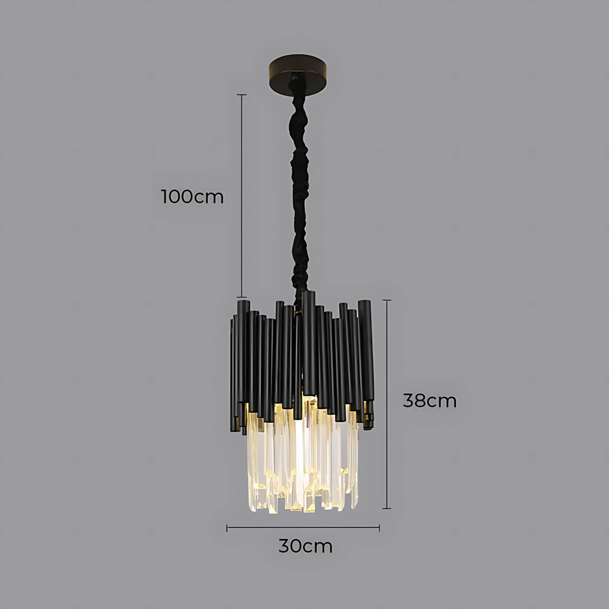 Chestnut Beam Crystal Chandelier — gallery image 14