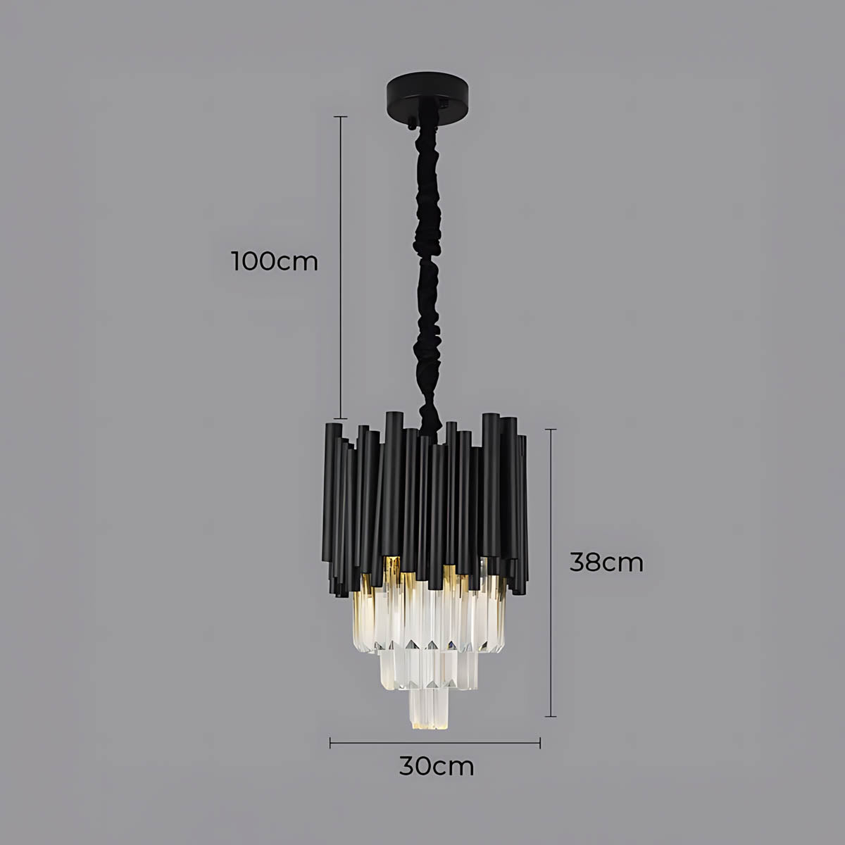 Chestnut Beam Crystal Chandelier — gallery image 15