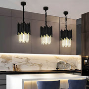 Chestnut Beam Crystal Chandelier — gallery image 7