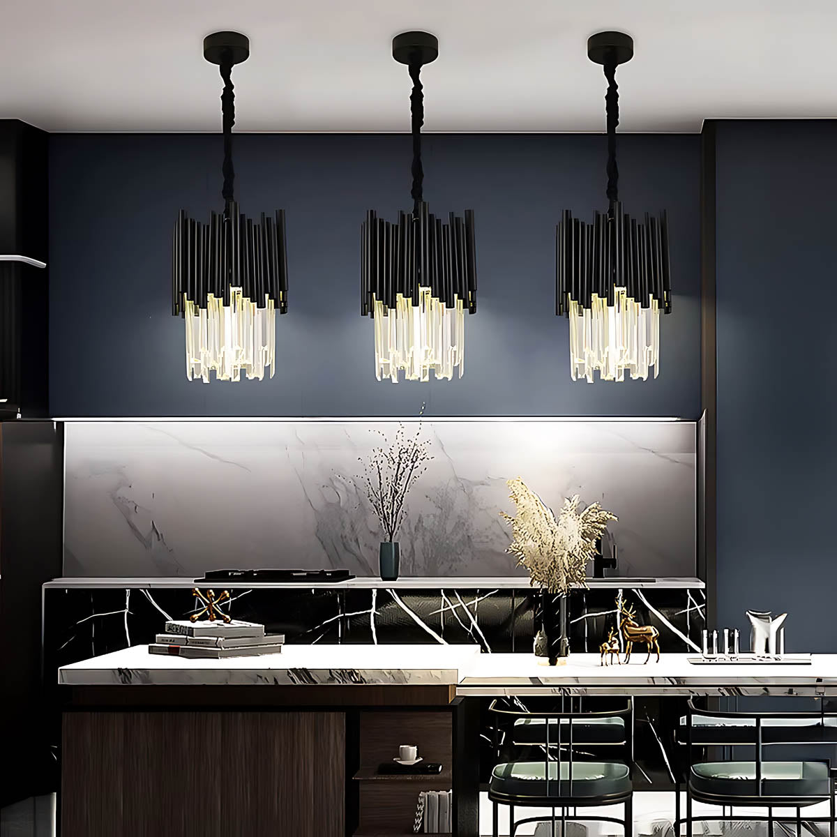 Chestnut Beam Crystal Chandelier — gallery image 10