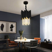 Chestnut Beam Crystal Chandelier — gallery image 4