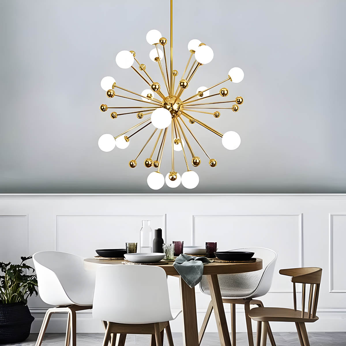 Oakley Beam Glass Chandelier — gallery image 3