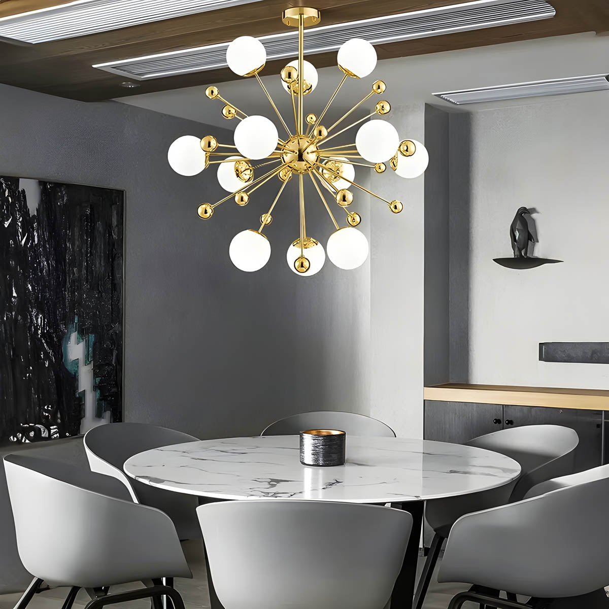 Oakley Beam Glass Chandelier — gallery image 5