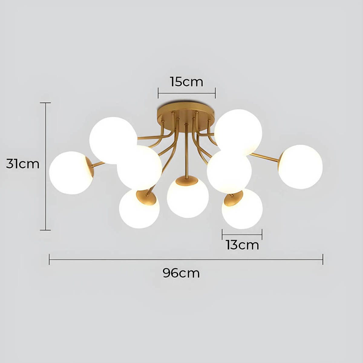 Oakley Beam Glass Chandelier — gallery image 14