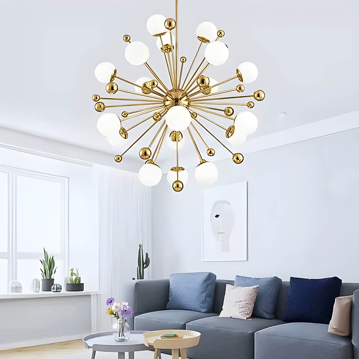 Oakley Beam Glass Chandelier — gallery image 9