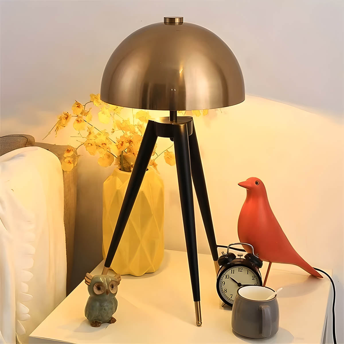 Hawick Beam Stainless Steel Dome Floor Lamp — gallery image 9