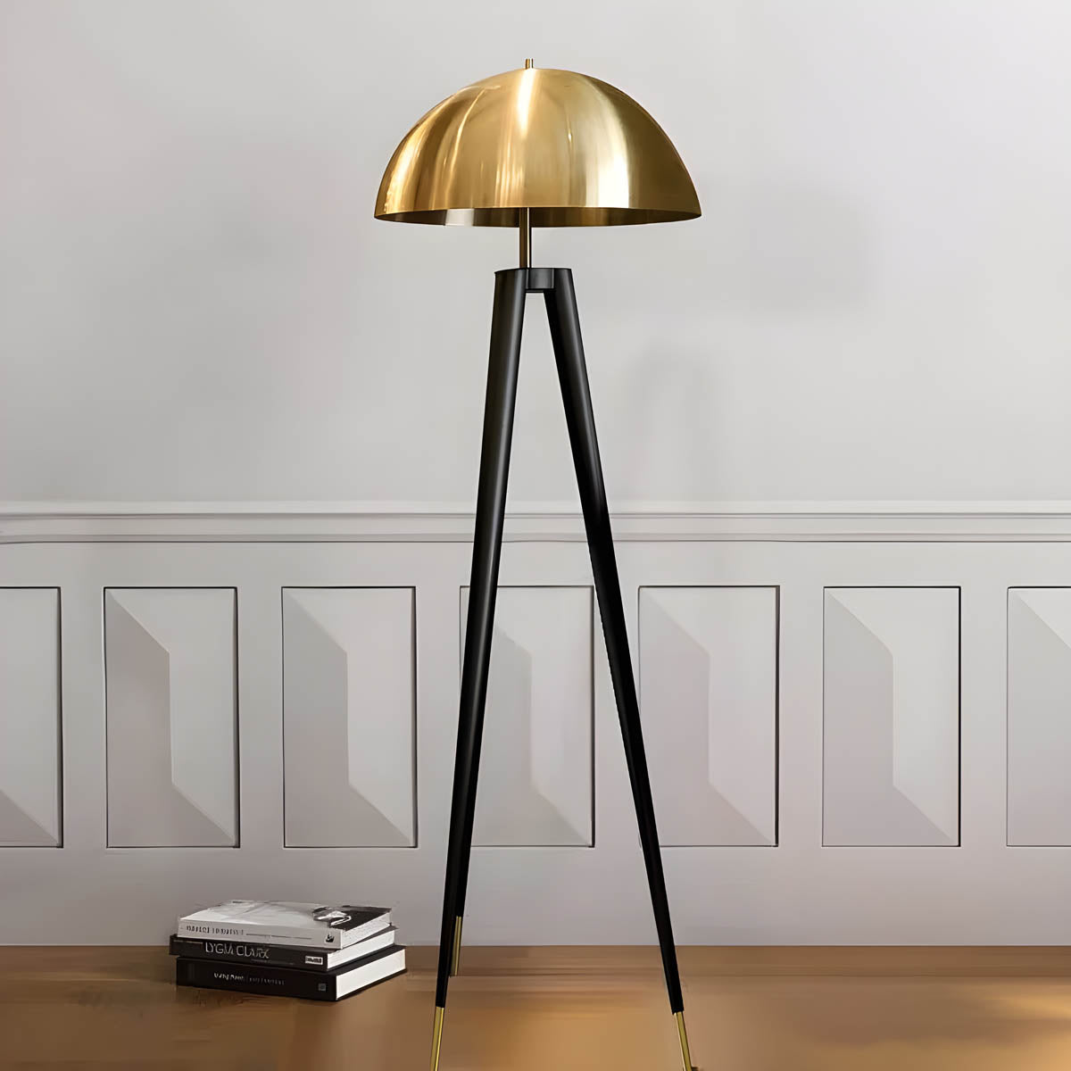 Hawick Beam Stainless Steel Dome Floor Lamp — gallery image 10