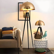 Hawick Beam Stainless Steel Dome Floor Lamp — gallery image 2