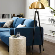 Hawick Beam Stainless Steel Dome Floor Lamp — gallery image 6