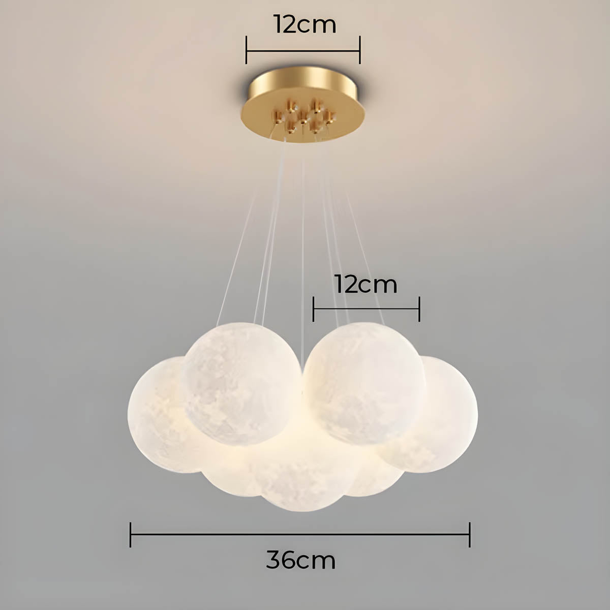 Thornfield Beam Acrylic Cluster Chandelier — gallery image 20