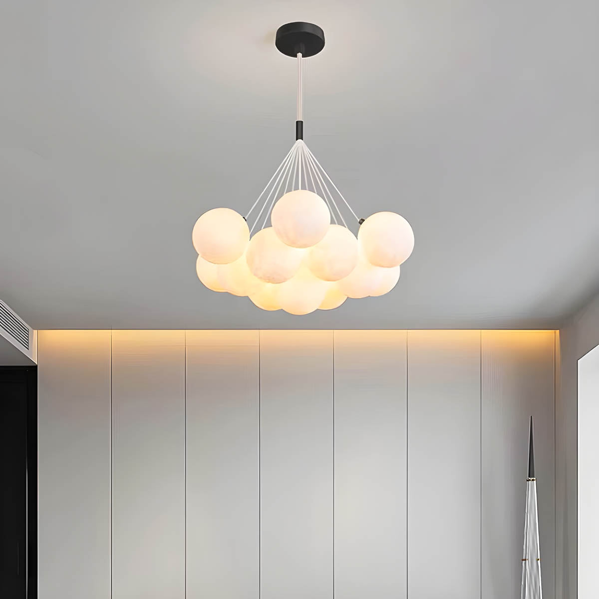 Thornfield Beam Acrylic Cluster Chandelier — gallery image 6