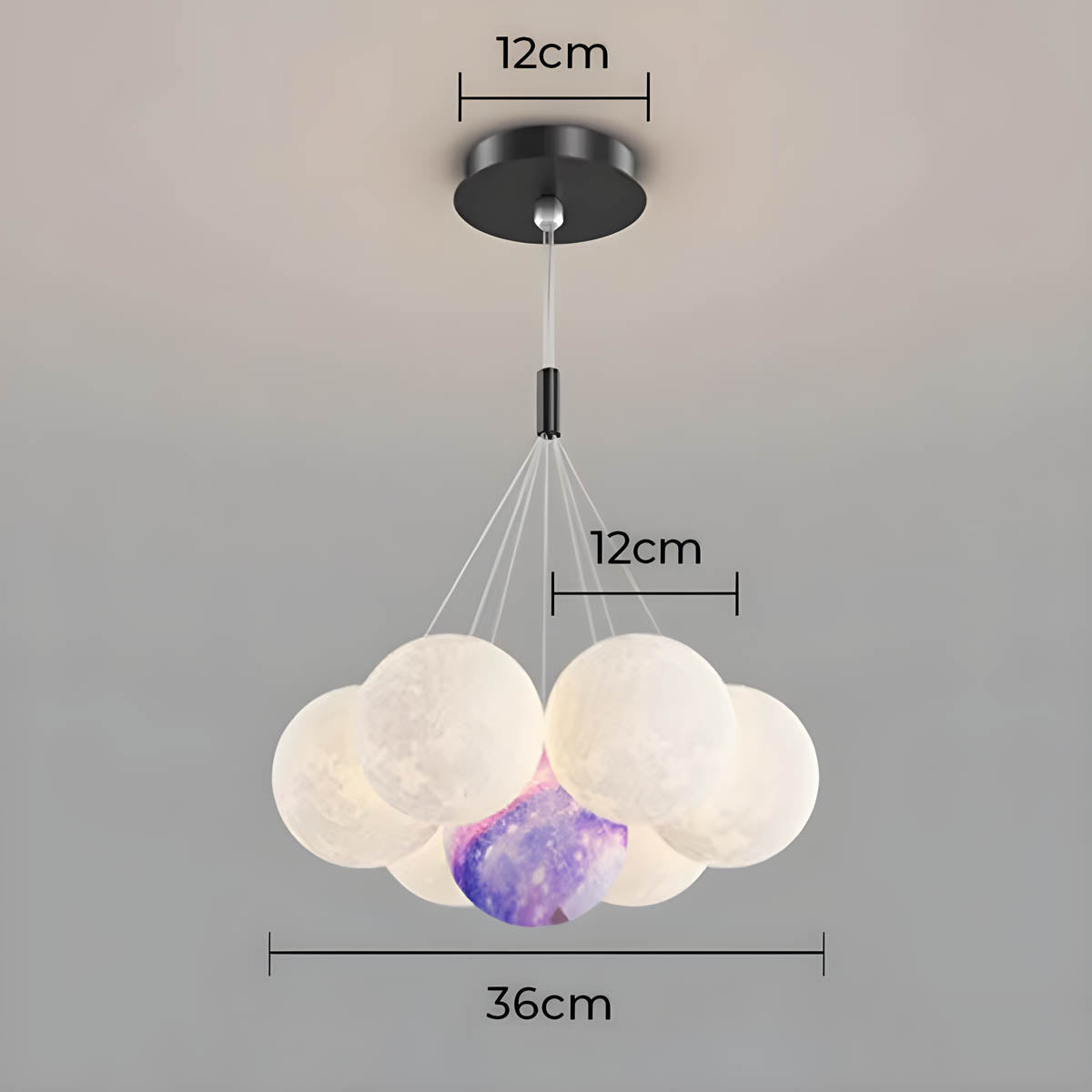 Thornfield Beam Acrylic Cluster Chandelier — gallery image 17