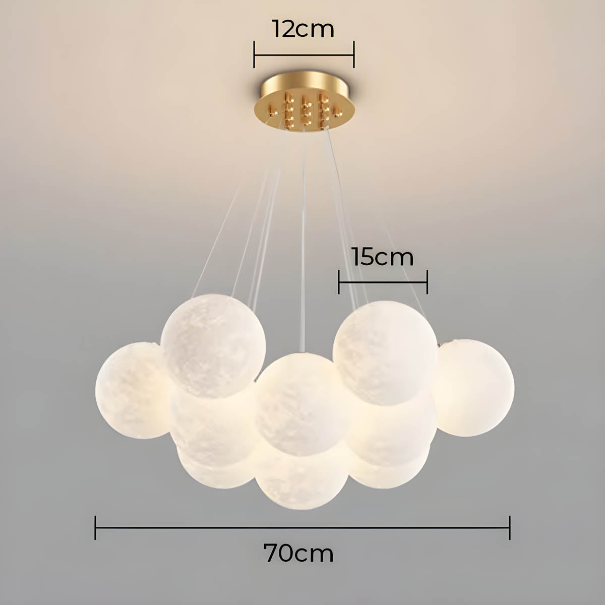 Thornfield Beam Acrylic Cluster Chandelier — gallery image 25